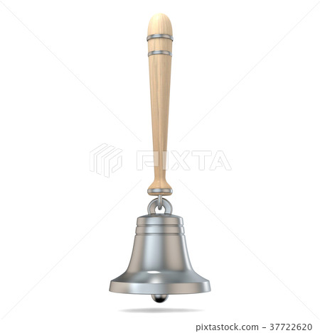 School call bell. Hand bell. 3D 37722620