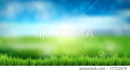 New Green Sky Scenery Background Stock Illustration 37722679 Pixta