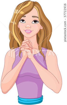 Girl Praying 37722916