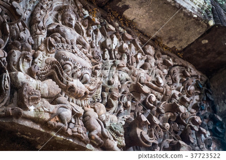 Stone carvings,Vat Phou,Laos 37723522