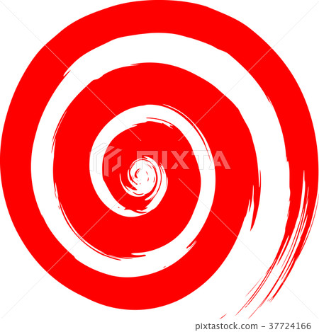 Circle vortex spiral spiral red calligraphy... - Stock Illustration ...