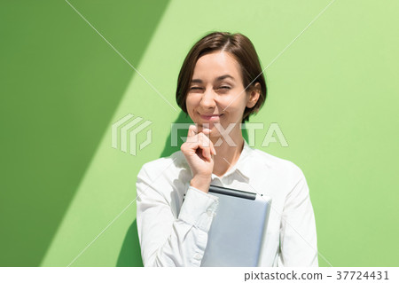 A young woman with a tablet PC 37724431