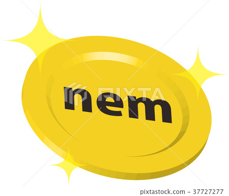 Nem wind coin Three-dimensional gold virtual currency Nem wind coin Three-dimensional gold virtual currency 37727277