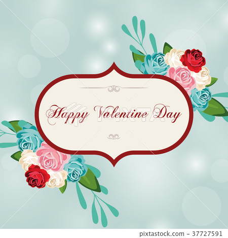 Greeting card for Valentine's Day in a beautiful Greeting card for Valentine's Day in a beautiful 37727591
