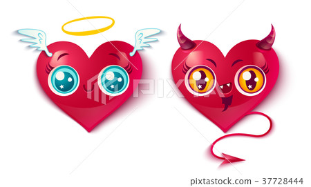 Bad and good hearts. Bad and good hearts. 37728444