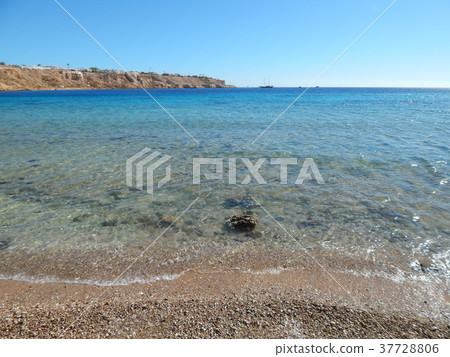 Nature beaches of the resort in Egypt Sharm El She 37728806