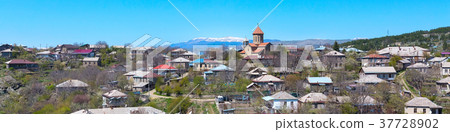 Akhaltsikhe, Georgia aerial view with the church Akhaltsikhe, Georgia aerial view with the church 37728902