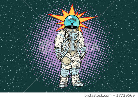 Astronaut head light bulb idea 37729569