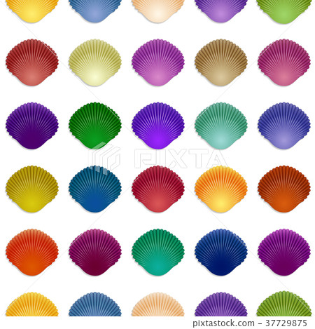 Seamless colorful seashell template background Seamless colorful seashell template background 37729875