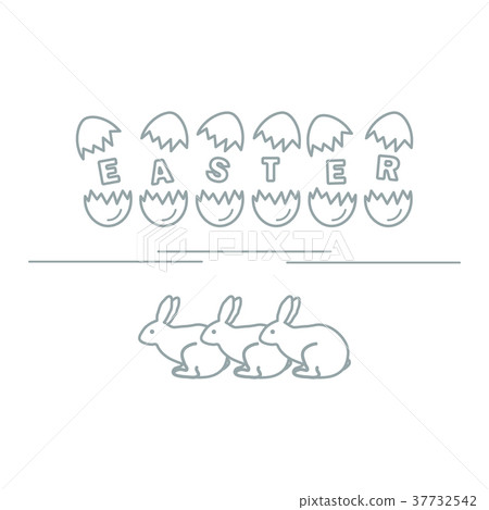 Cute vector illustration with symbols for Easter. 37732542