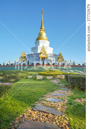 Pagoda in Wat Phra Thad Santidham temple. Pagoda in Wat Phra Thad Santidham temple. 37732679