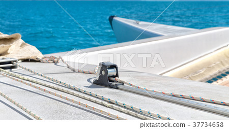 a old catamaran  rope in the sky like  abstract   37734658