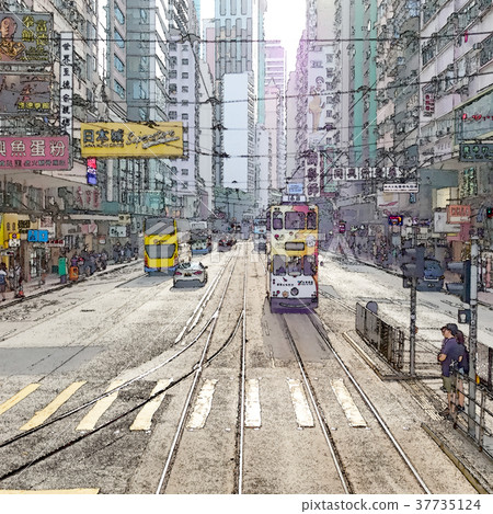 Hong Kong tram 37735124