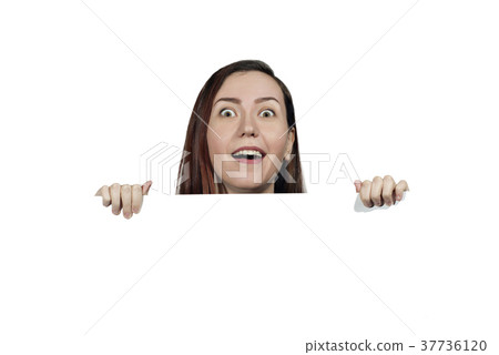 face and hands of a girl holding a poster face and hands of a girl holding a poster 37736120