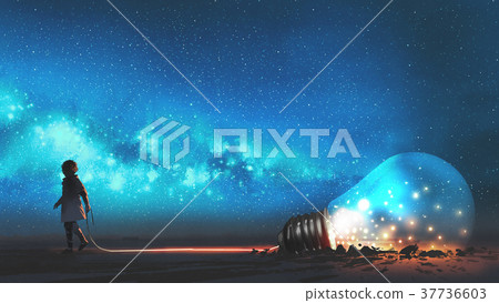 boy pulled the bulb buried in the ground boy pulled the bulb buried in the ground 37736603