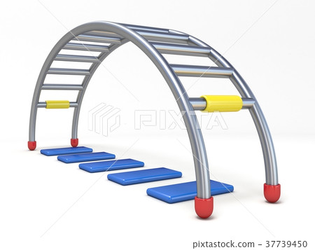 Children park toy climbing bridge 3D 37739450