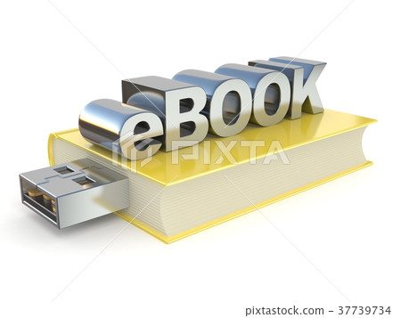 eBook with USB plug. 3D 37739734