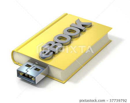 eBook with USB plug. 3D 37739792