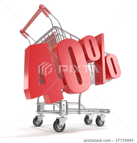 40% - forty percent discount shopping cart 37739995