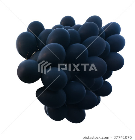 Black balloons isolated on white Black balloons isolated on white 37741070