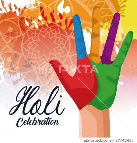 Holi celebration design Holi celebration design 37742435