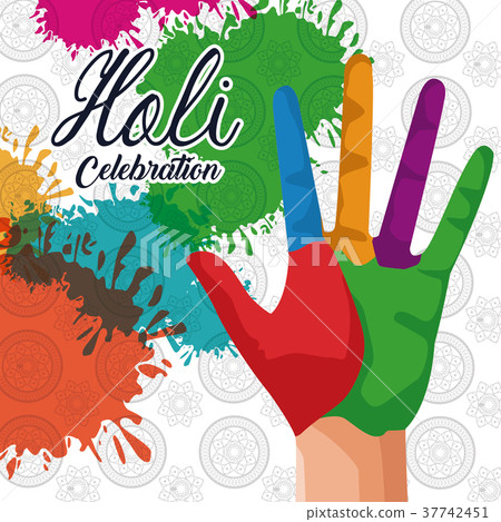 Holi celebration design 37742451