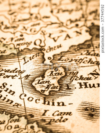 舊地圖中國，海南島 37744592