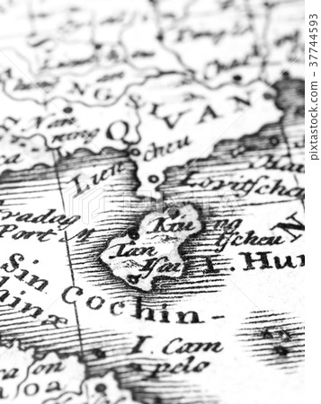 舊地圖中國，海南島 37744593