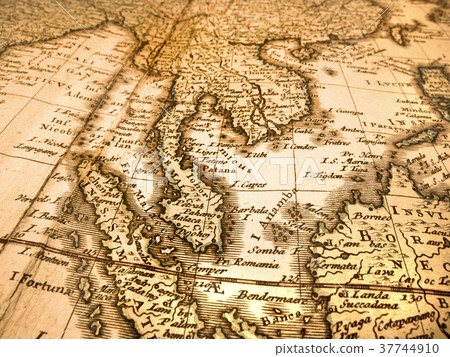 Old map Southeast Asia 37744910