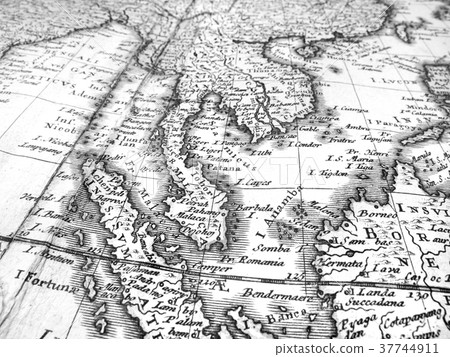 Old map Southeast Asia 37744911