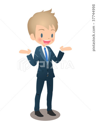 在套裝的年輕男性商人講話過分 在套裝的年輕男性商人講話過分 37744998