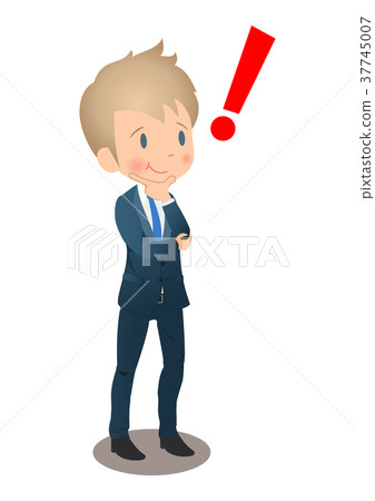 Young male businessman in suit came up Young male businessman in suit came up 37745007