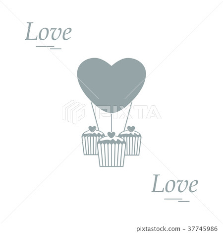 Cute vector illustration of love symbols Cute vector illustration of love symbols 37745986