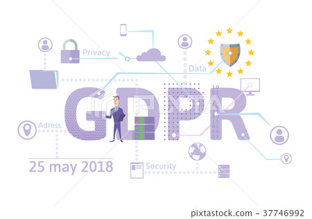 GDPR concept illustration. General Data Protection 37746992