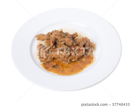 Roast meat with gravy. Roast meat with gravy. 37748433