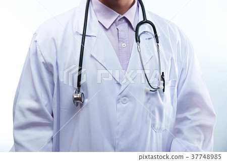 Stethoscope hang on doctor neck Stethoscope hang on doctor neck 37748985