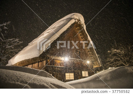 Shirakawa-go Snow Illuminated 37750582