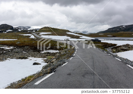 Famous Aurlandsvegen mountain road 37755212