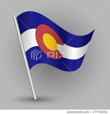 vector triangle american state flag colorado vector triangle american state flag colorado 37756030
