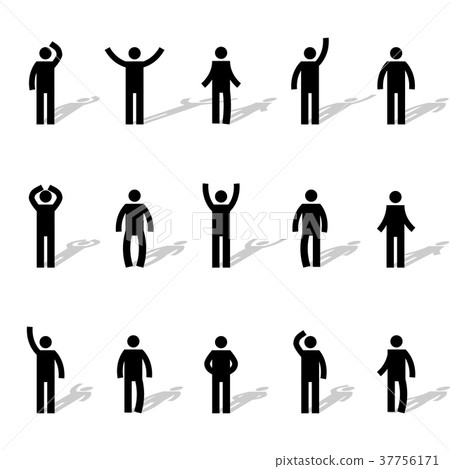 Set of stick figures, vector illustration. Set of stick figures, vector illustration. 37756171