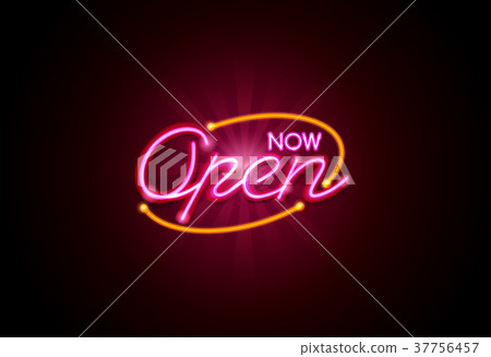 now open neon sign fluorescent 37756457