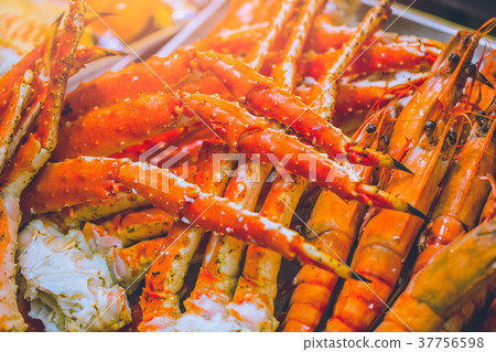 Alaskan king crab legs and shrimp seafood in Japan Alaskan king crab legs and shrimp seafood in Japan 37756598
