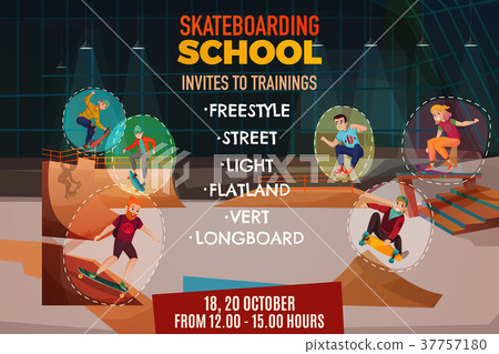 Skateboarding School Poster 37757180