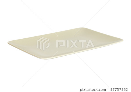 long matte rectangular plate isolated long matte rectangular plate isolated 37757362