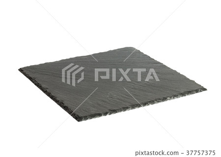 Small slate platter on white background. 37757375
