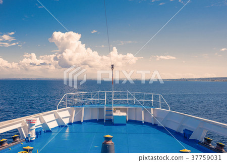 View of the Greek island and little yachts View of the Greek island and little yachts 37759031
