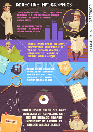 Detective Agency Infographics Poster 37759066