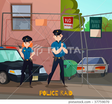 Police Raid Cartoon Composition Police Raid Cartoon Composition 37759070