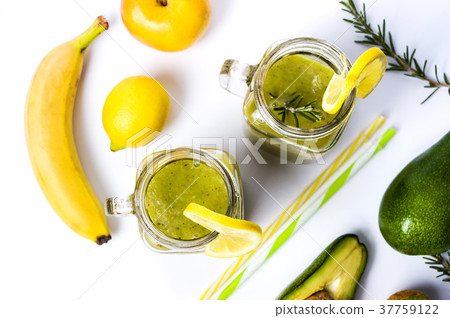 Avocado smoothie with various ingredients Avocado smoothie with various ingredients 37759122