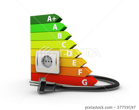 Energy labels with plug and socket 37759197
